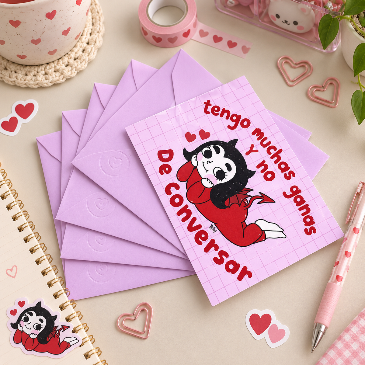 Set de 4 Postales Ilustradas – Para Tu Casi Algo | Javipinkk