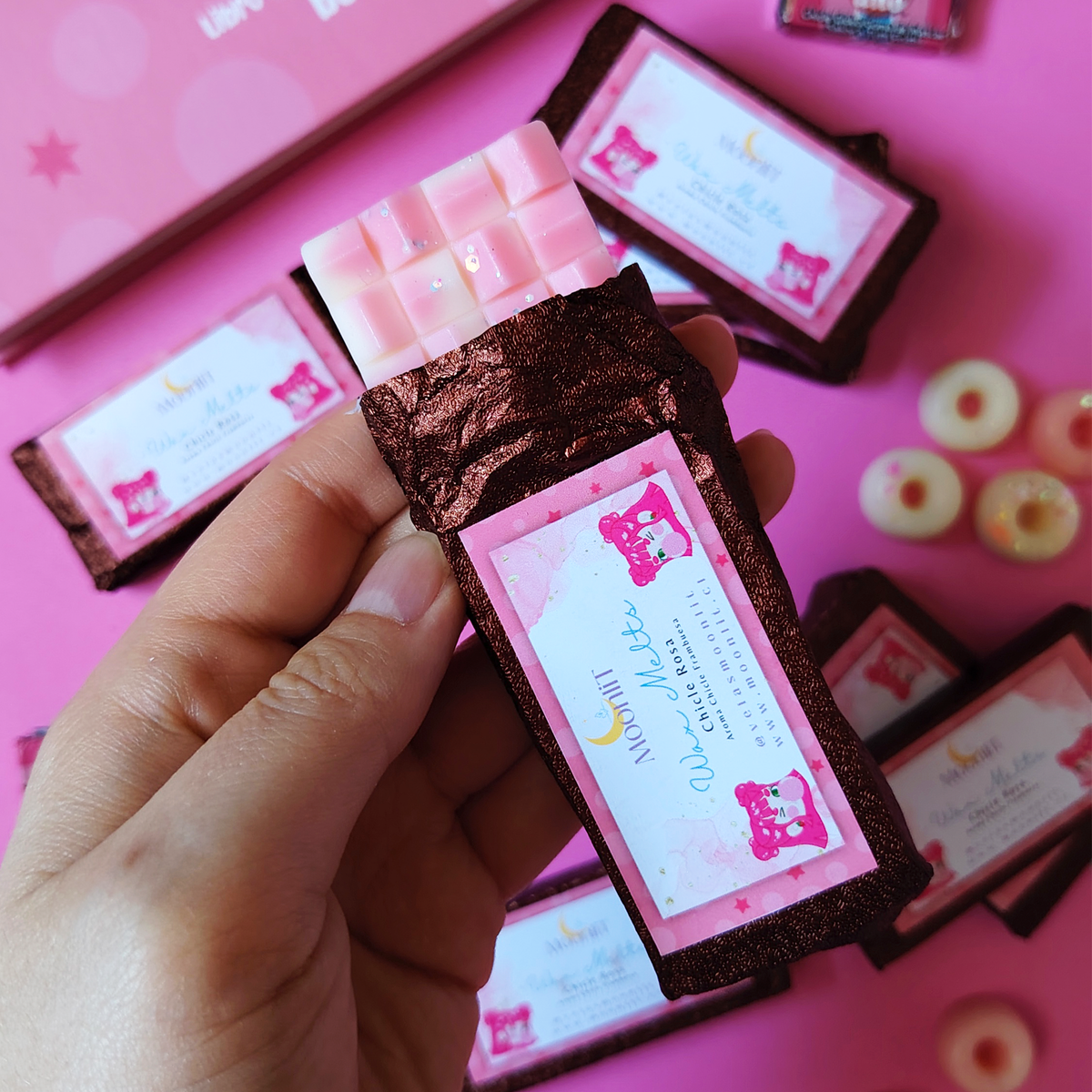 Wax Melt Chicle Rosa – Moonlit x Javipinkk