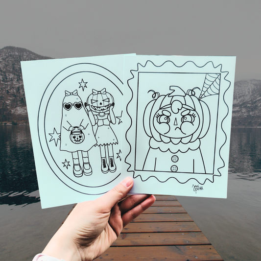 Ilustraciones de Halloween gratuitas para colorear
