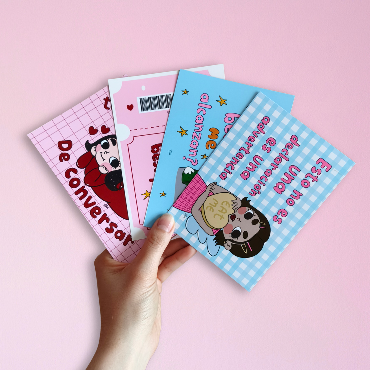 Set de 4 Postales Ilustradas – Para Tu Casi Algo | Javipinkk