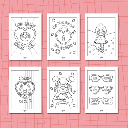 Pack San Valentin - Colorea Amor - Ebook para colorear