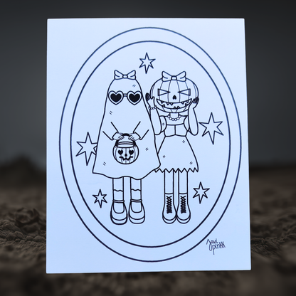 Ilustraciones de Halloween gratuitas para colorear