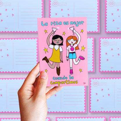 Set de 4 Postales Ilustradas – Para Tu BFF | Javipinkk