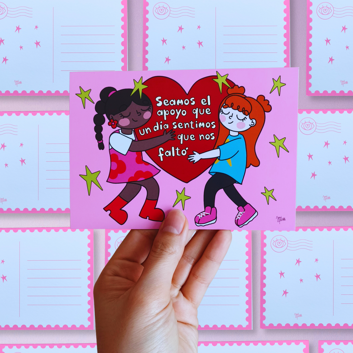 Set de 4 Postales Ilustradas – Para Tu BFF | Javipinkk