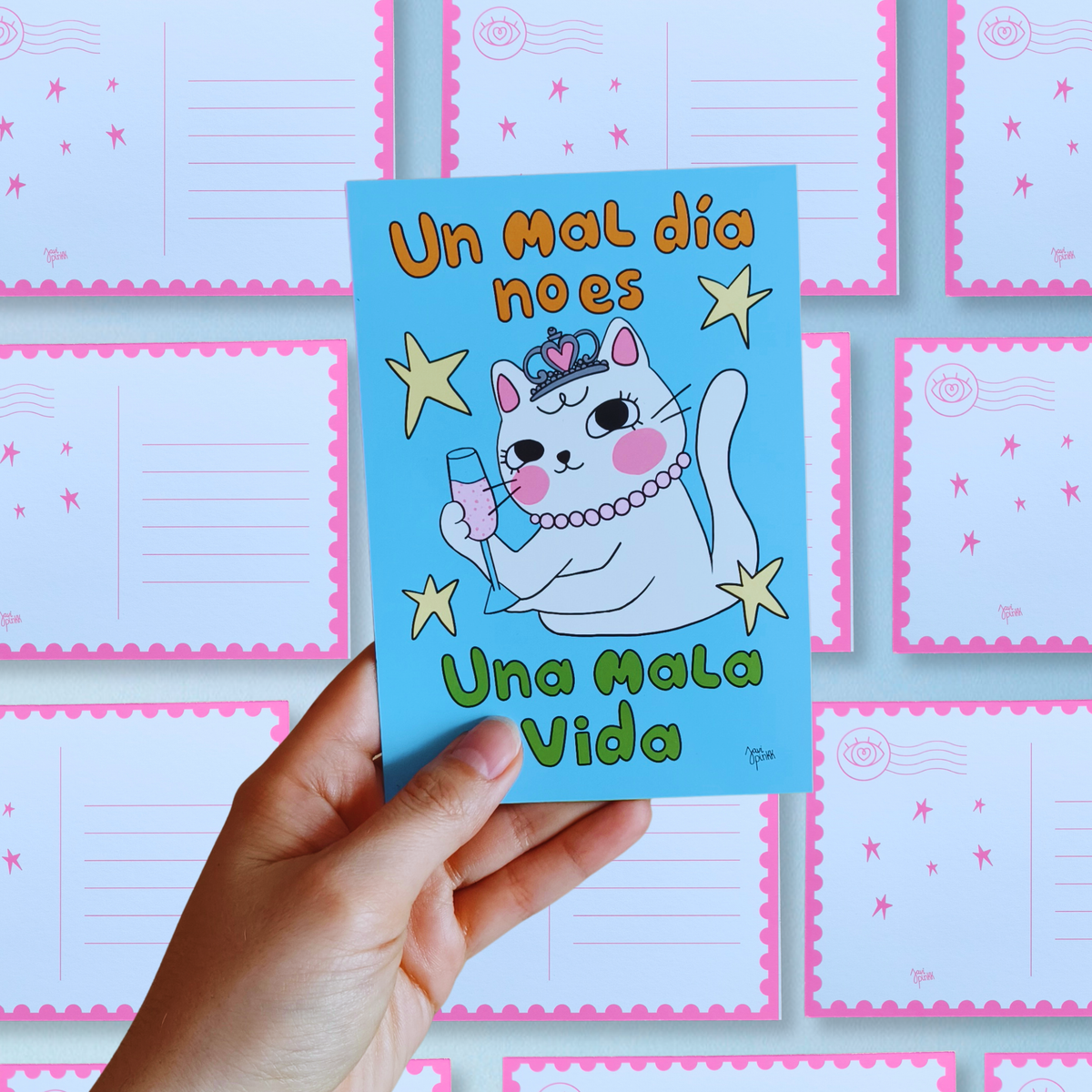 Set de 4 Postales Ilustradas – Para Decir Algo Bonito | Javipinkk