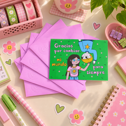 Set de 4 Postales Ilustradas – Para Decir Te Amo | Javipinkk