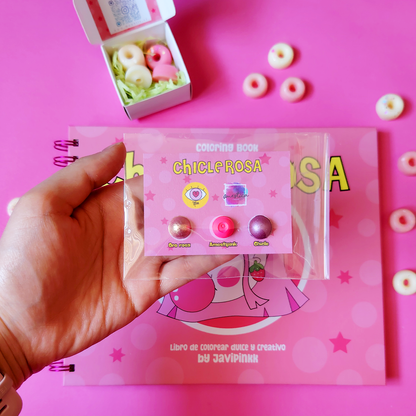 dot card acuarelas chicle rosa x amestica pintora