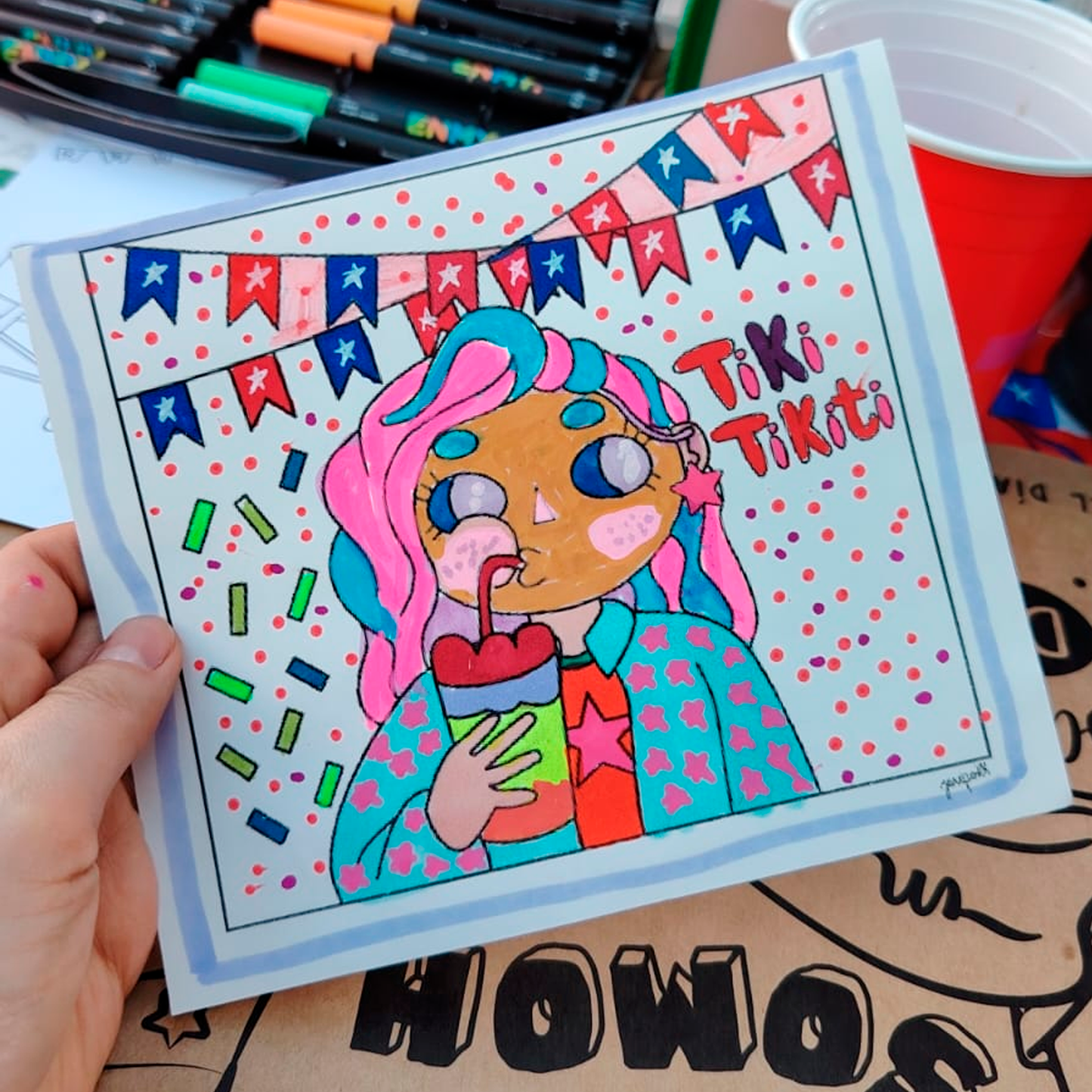 Ilustración gratuita Fiestas Patrias con Color
