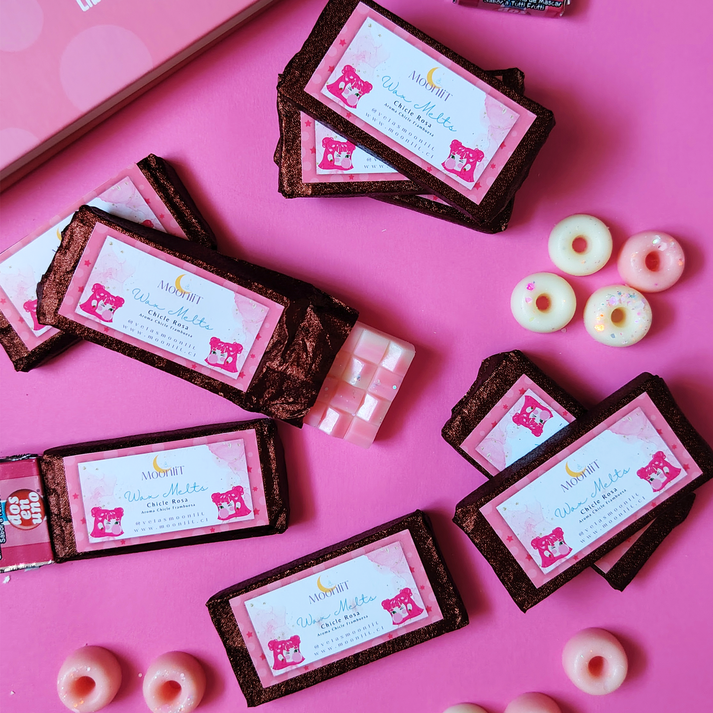 Wax Melt Chicle Rosa – Moonlit x Javipinkk
